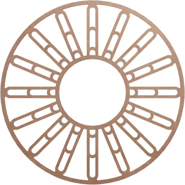 Ekena Millwork Hale Wood Fretwork Pierced Ceiling Medallion, Wood (Paint Grade), 36"OD x 13 1/8"ID x 3/8"T CMWP36X36X0375HHMF - main